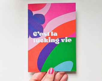 Rude French card - C'est La Fucking Vie - A6 Greeting Card