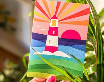 Lighthouse Greeting Card - Beachy Head - Blank inside - A6 Card