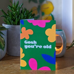 Gosh you're old Greeting Card Birthday Card Cheeky Cards image 5