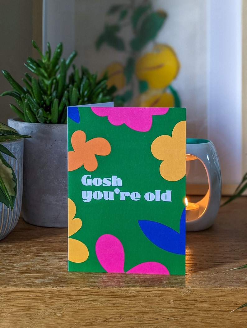 Gosh you're old Greeting Card Birthday Card Cheeky Cards image 5