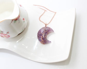 Baum Des Lebens Amethyst Halskette