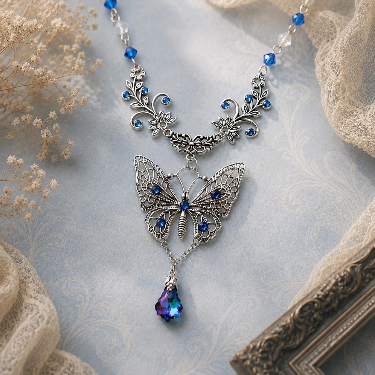 Swarovski butterfly necklace - Etsy 日本