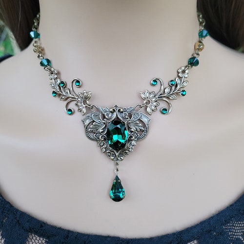 Vintage Amethyst Necklace Made With Swarovski Crystals - Etsy