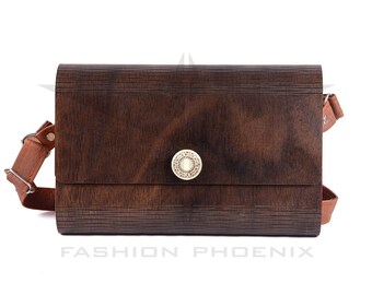 Artisan Charm: Handcrafted Wooden Purse – Sustainable Style with Eco-Friendly Fashion – Unique Wood Clutch