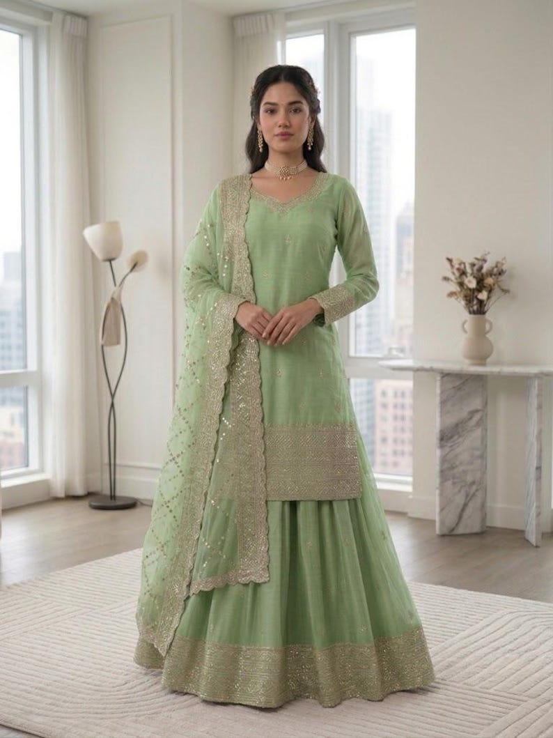 White Designer Heavy Embroidered Salwar Kameez With Dupatta, Salwar Kameez Pakistani suit Plus Size dress, Suits for Eid Special 4