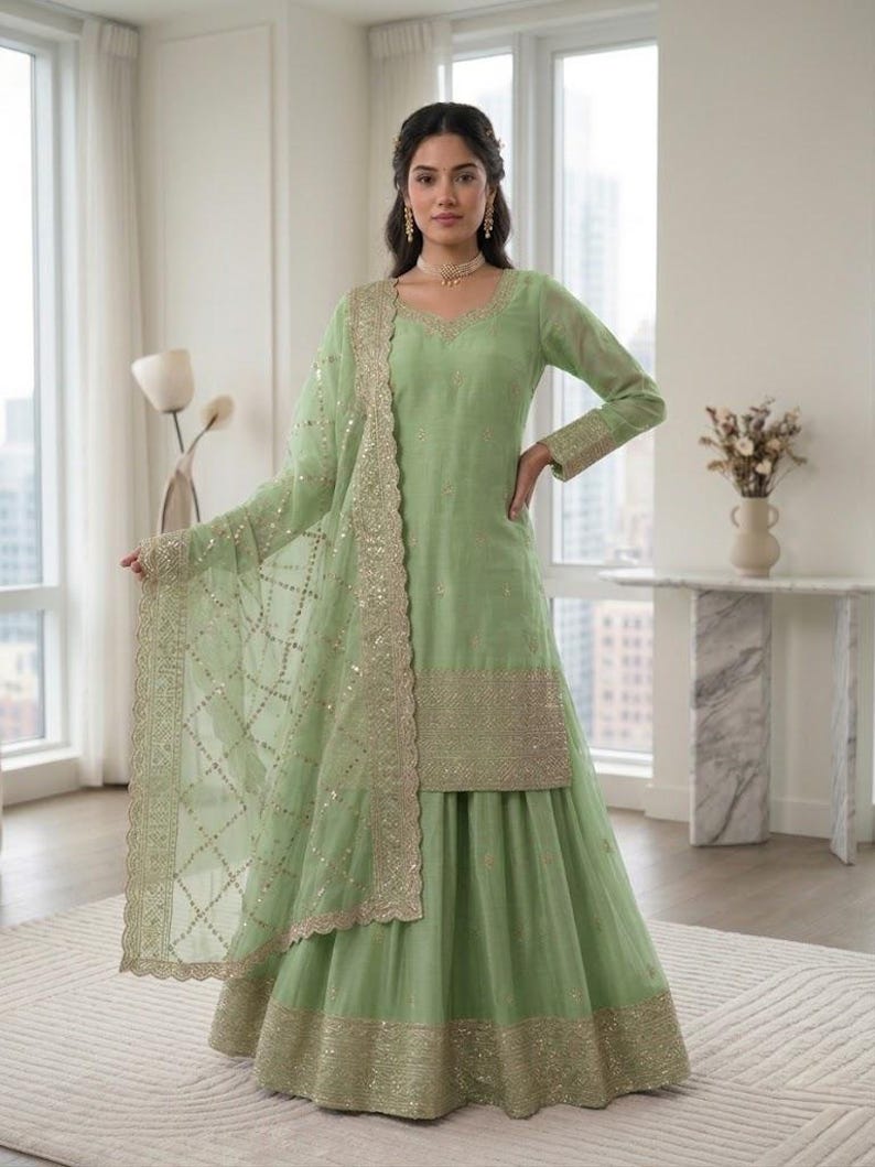 White Designer Heavy Embroidered Salwar Kameez With Dupatta, Salwar Kameez Pakistani suit Plus Size dress, Suits for Eid Special image 9