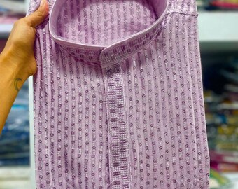 Men&#39;s Kurta, Men&#39;s Kurta With Pajama Set, Traditional Cotton kurta Bollywood Style Kurta Men Party Wear Stylish Wedding Kurta Pyjama Set