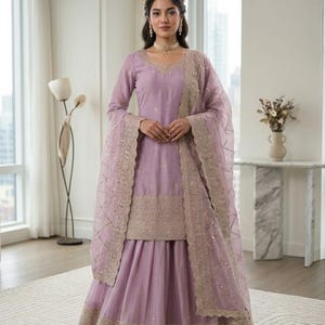 White Designer Heavy Embroidered Salwar Kameez With Dupatta, Salwar Kameez Pakistani suit Plus Size dress, Suits for Eid Special image 6