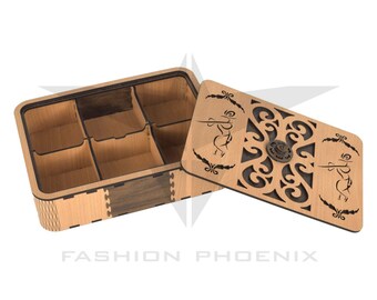 Handcrafted Wooden Dry Fruit Box: Elegant Storage for Nuts & Dried Fruits | Rustic Decor Sustainable Organizer