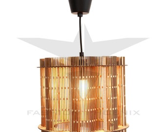 Handcrafted Wooden Table Lamp - Rustic Farmhouse Decor with Vintage Edison Bulb - Unique Wood Lighting Fixture