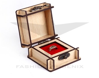 Unique Wood Ring Box: Valentine Sale! Rustic Wedding Holder, Custom Engagement Case, Personalized Ring Storage. Handcrafted Elegance