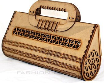 Artisan Handcrafted Wooden Clutch: Sustainable Fashion Statement with Unique Grain - Rustic Elegance for Chic Style