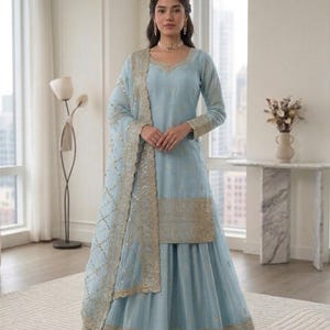 White Designer Heavy Embroidered Salwar Kameez With Dupatta, Salwar Kameez Pakistani suit Plus Size dress, Suits for Eid Special 5