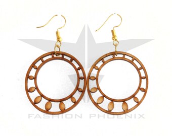 Boho Chic Wooden Earrings: Handcrafted Eco-Friendly Ear Candy - Unique Wood Jewelry - Ideal Gift for Her