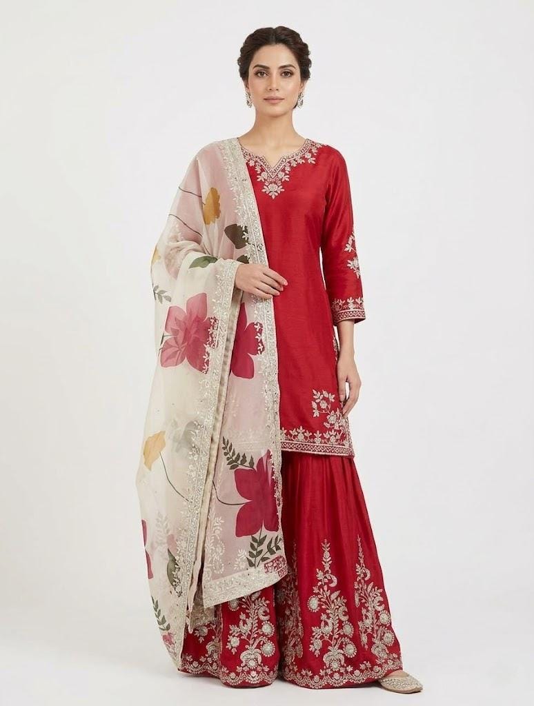 white christmas dresses Latest Embroidered Salwar Kameez Pakistani Red Dress for Eid – Nameera by  Farooq