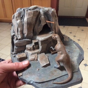 Large High Bluff model (1/72 scale)  with Grumpy 1974 Land of the Lost