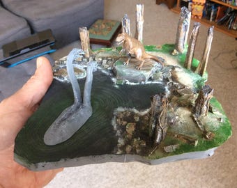 Swamp Set with Lulu and Grumpy models  1974 Land of the Lost