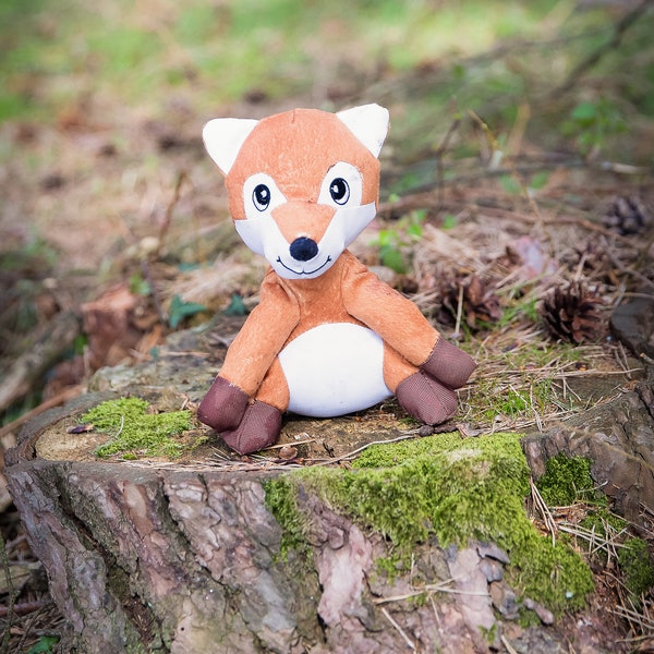 Fox Eco Plush Dog Toy, Made From Recycled Plastic, Doubled Layered For Toughness