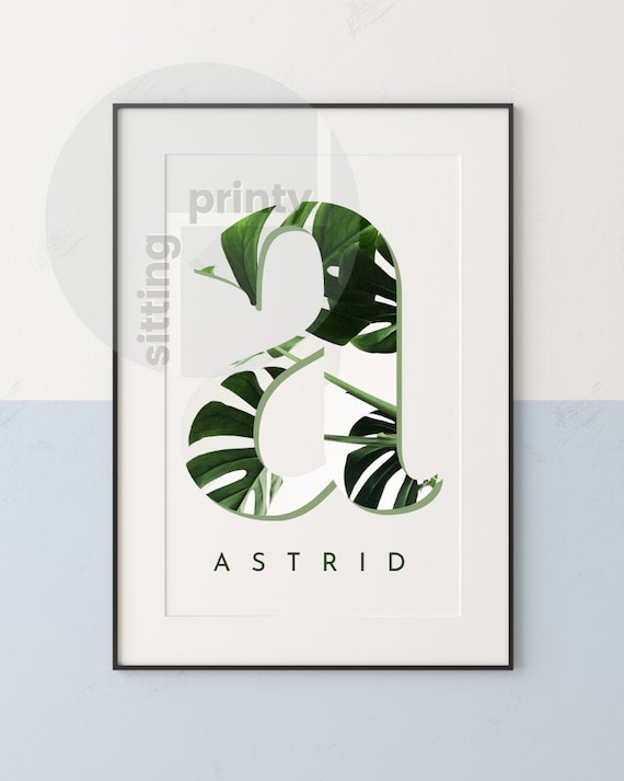 Customizable Initial Name Printable Art Fully Customizable Etsy