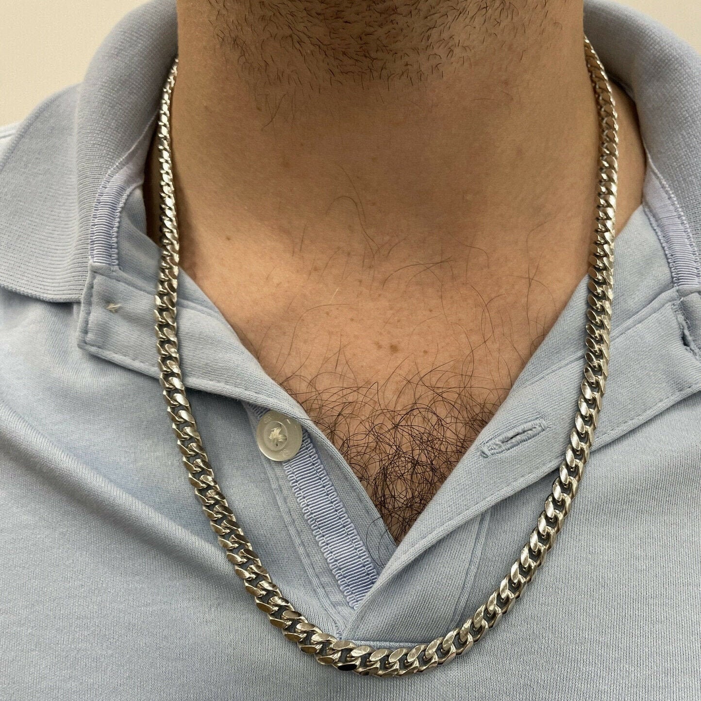 7mm Miami Cuban | Mens Silver Chain | 24