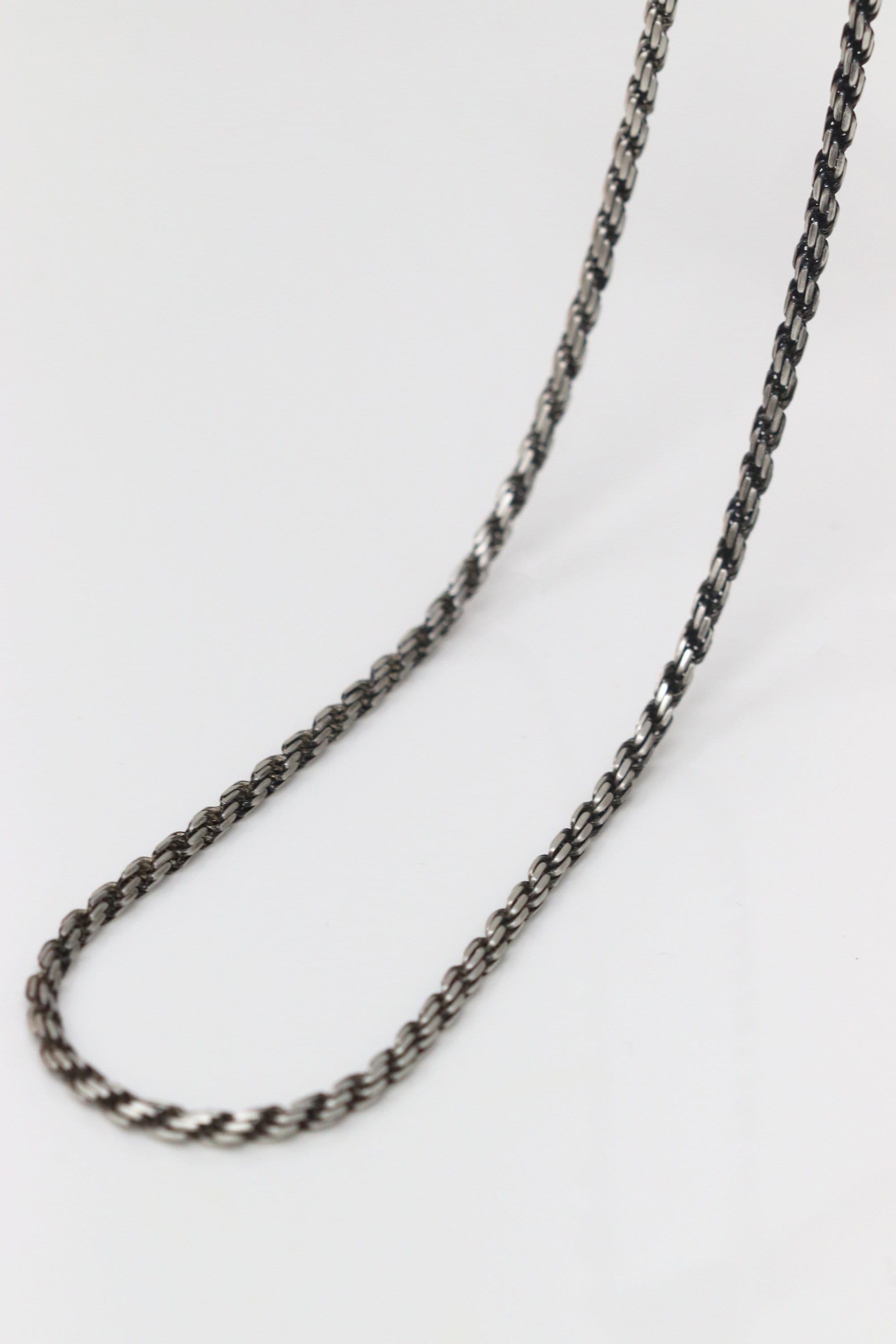 1.6mm Sterling Silver Oxidized Wheat Necklace Chain for Pendants 
