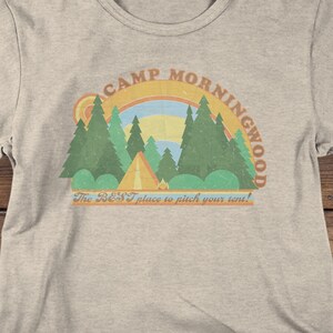Retro Vintage Camp Morningwood Distressed tshirt, Funny Camping t-shirt, Outdoors tee, unisex shirt for men and women