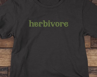 Herbivore Minimalist Vegan T-shirt, Vegetarian tshirt, plant forward tee, foodie unsex shirt for men and women