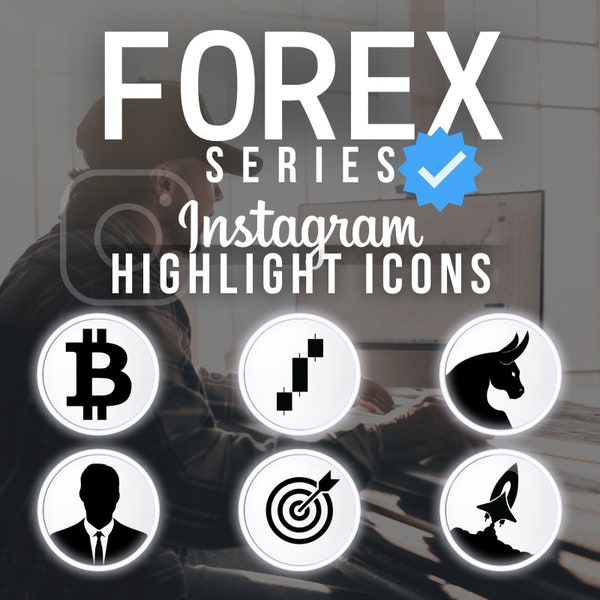 Instagram Forex Highlight Icons  - Social Media - Covers - Profile - Influencer - Trendy - Lifestyle - Trading - Day Trader