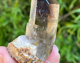 Smoky Phantom Quartz Crystal: South African Grounding Stone