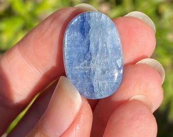 Confetti Kyanite Palm Stone - Rare Gem Grade