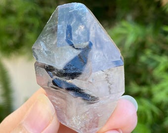 Rare Enhydro Tibetan Black Phantom Quartz -  Double Terminated, Record Keeper, Clearing, Grounding