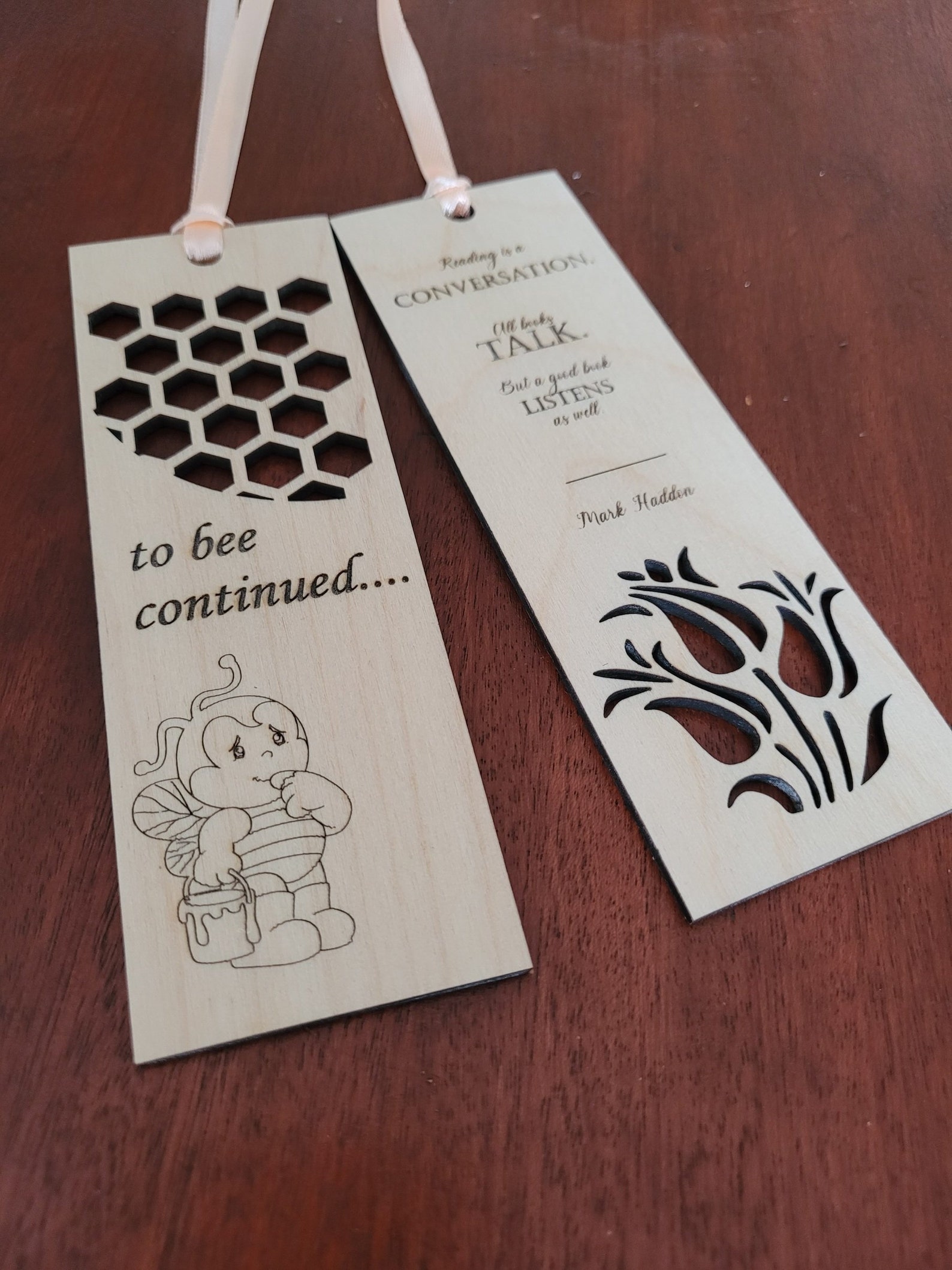 Wooden bookmarks gift ideas. Laser cut file SVG DXF vector Etsy España