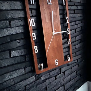 Holzuhren Design Skandinavisches Design | Geschenk für Zuhause | Holzuhr Groß | Holzuhr Unikat | Wanduhr Unikat