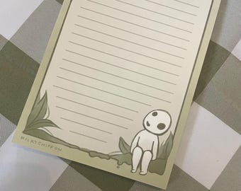 Forest Spirit Studio Kodama Princess Mononoke Anime Memopad Notepad Stationery Stickers
