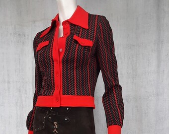 Vintage 1970s Crop Wool Jacket