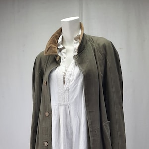 Vintage 1970’s Cacharel Cotton Gabardine Balmacaan Style Coat