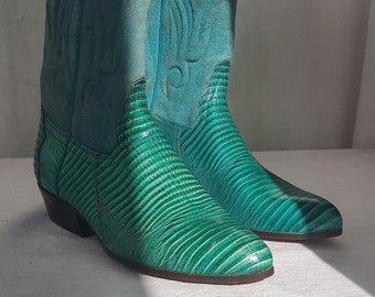 Sancho Western Green Boots