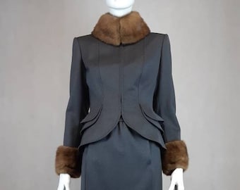 Vintage Rare Christian Lacroix Luxe Skirt Suit Demi-Couture, 1988/89