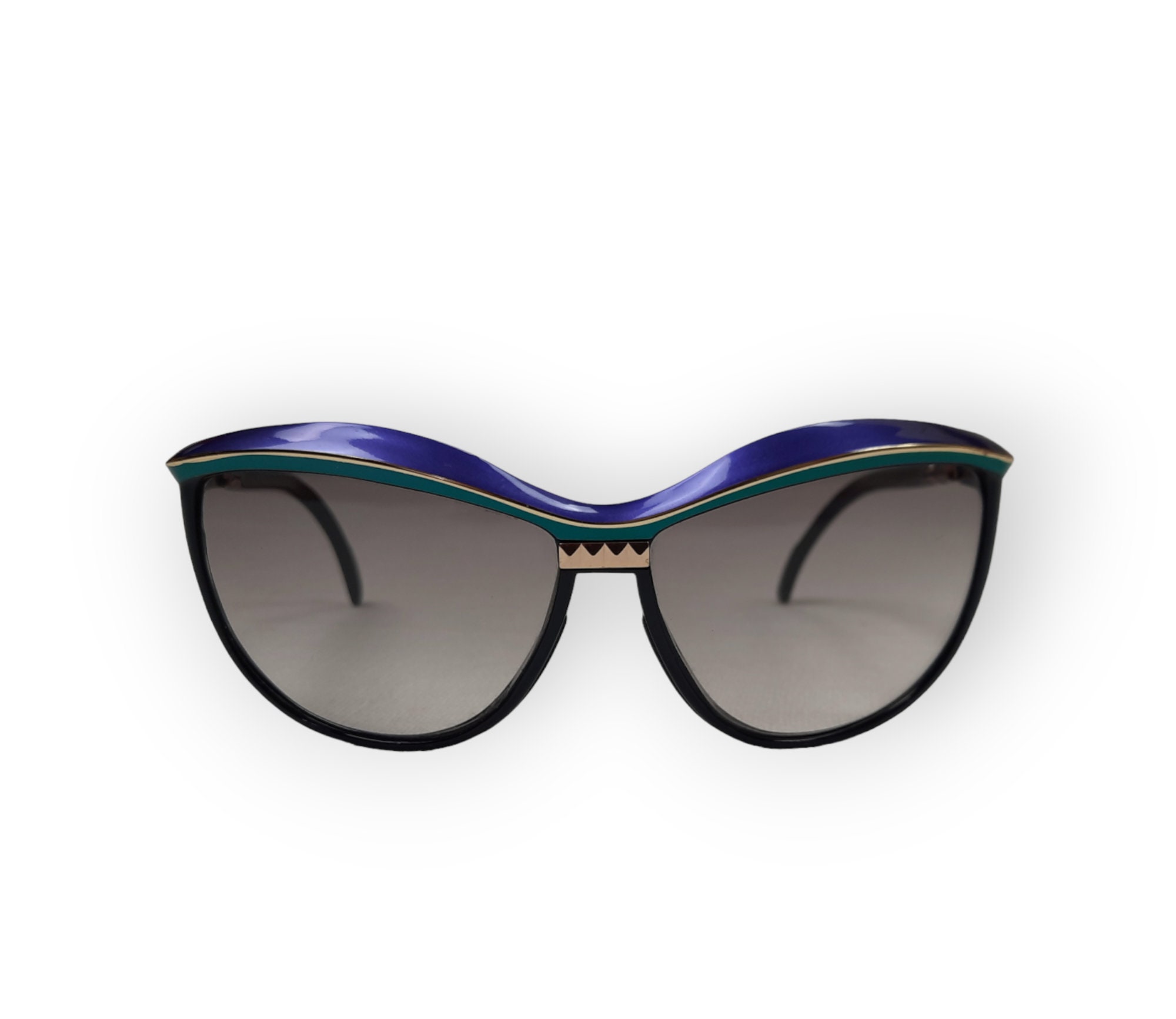 Leonard Paris blue gradient rare designer sunglasses 1980s EUC Leonard Sunglasses - Etsy main image 3