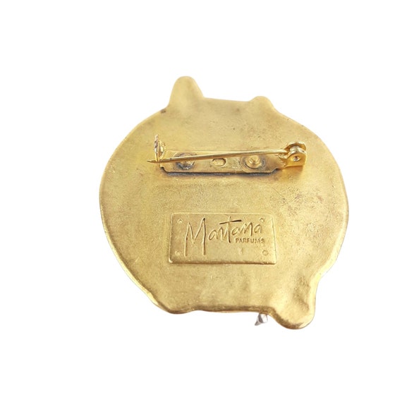 Claude Montana Metal golden colour brooch - image 2