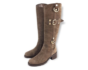 Cesare Paciotti Light Brown Soft Suede Boots EU 38.5