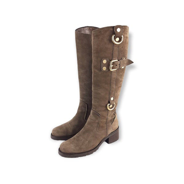 Cesare Paciotti Light Brown Soft Suede Boots EU 38.5