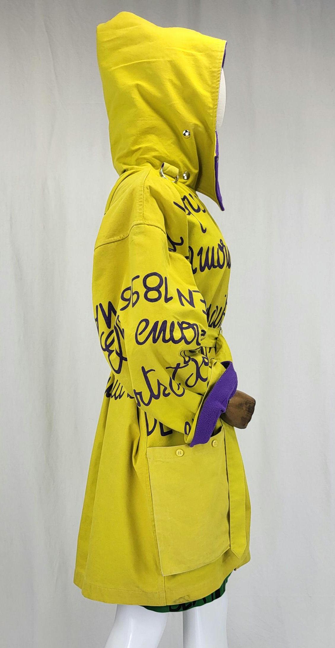 Jean-charles De Castelbajac Hooded Vintage Coat - Etsy