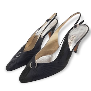 1980s Gucci diamanté satin heels