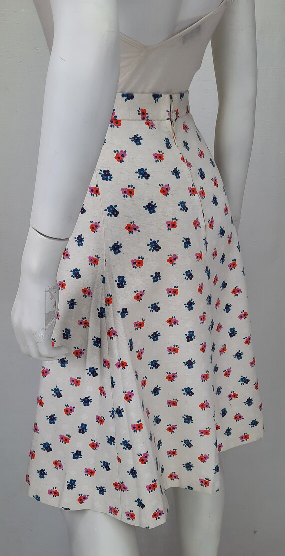 1970's Cotton Flower Printed 2 pieces Set - image 9