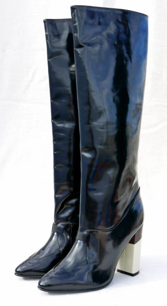 Marni, Marni patent leather knee high boots