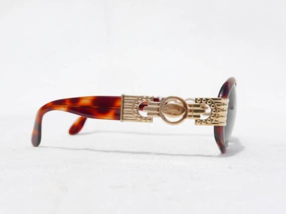 Chagall Vintagr Tortoise Shell Sunglasses Chagall LL2571 GOLD Tortoise Vintage Sunglasses Light Miror  main image 4