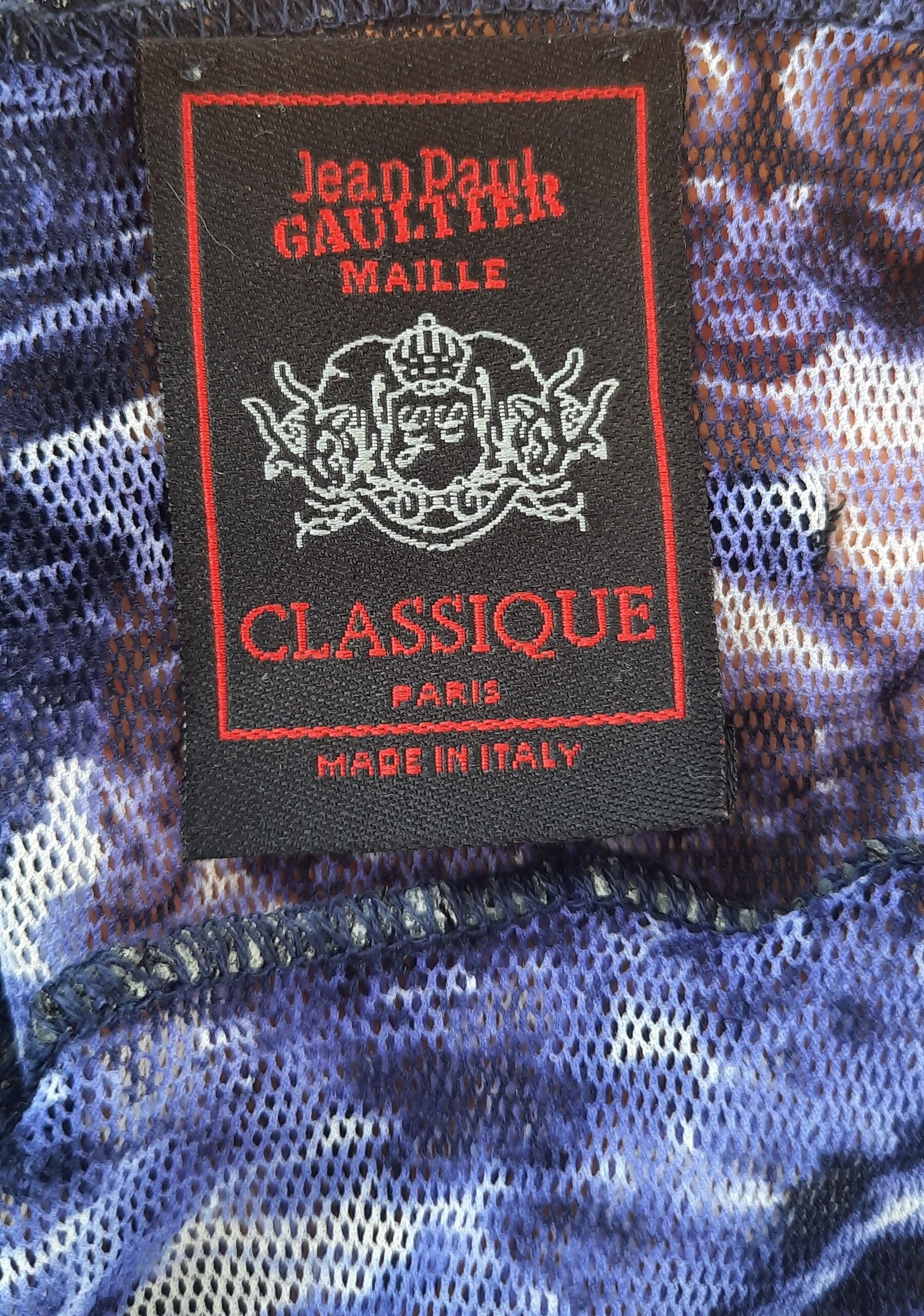 トップス 1998SS \"Jean Paul GAULTIER\"mesh powernet Jean-paul Gaultier SS 1998 Print Maille Mesh Top - Etsy Canada