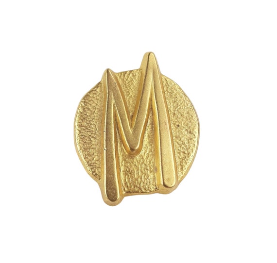 Claude Montana Metal golden colour brooch - image 1