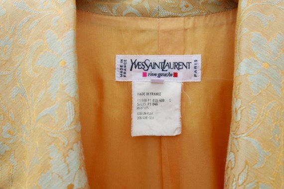 Beautiful 1980s YSL Rive Gauche silk linen suit - image 6